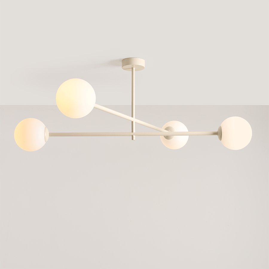 PLANFON NOWY FIXED PENDANT CREAM 4 LIGHT - DYKE & DEAN