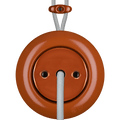 PORCELAIN KATY PATY COLONA ROUND SURFACE MOUNTED CABLE GLAND SOCKET BRICK RED - DYKE & DEAN