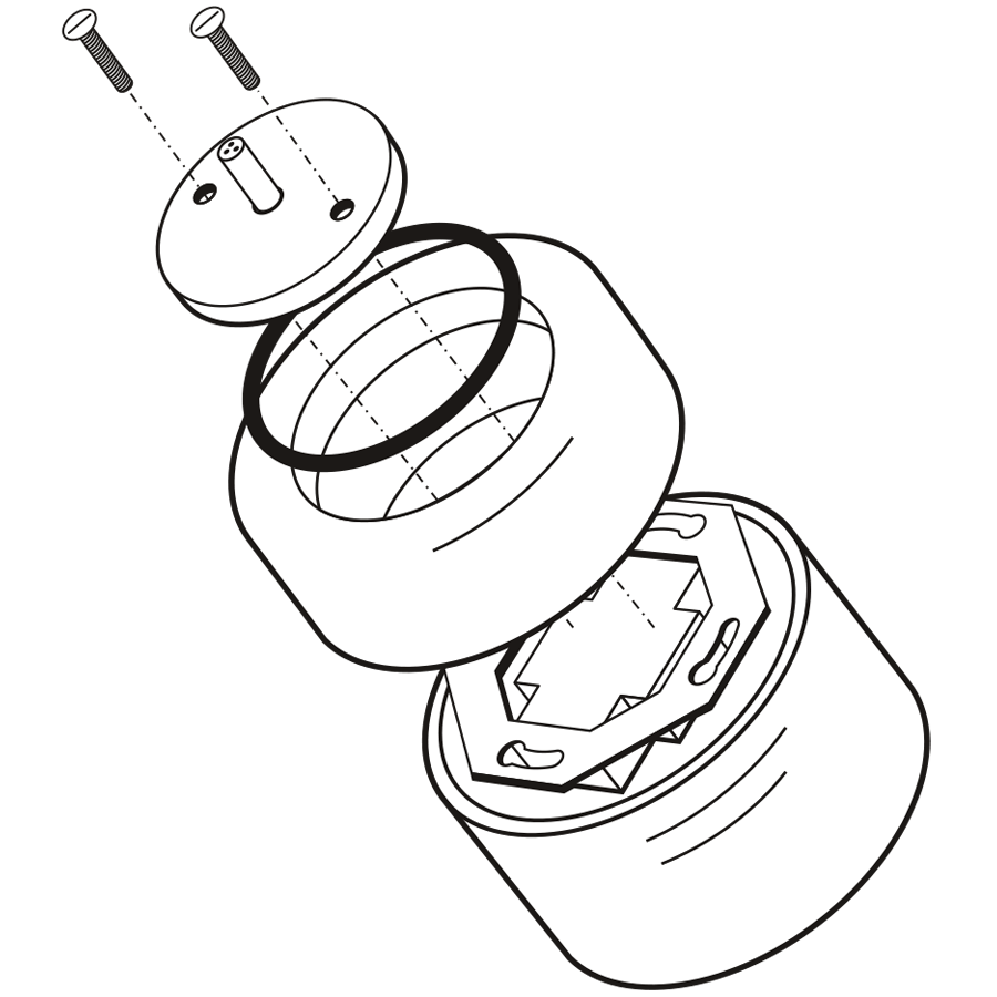 PORCELAIN KATY PATY COLONA ROUND SURFACE MOUNTED CABLE GLAND SOCKET MATTE WHITE - DYKE & DEAN