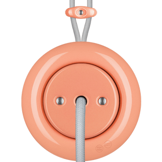 PORCELAIN KATY PATY COLONA ROUND SURFACE MOUNTED CABLE GLAND SOCKET SALMON PINK - DYKE & DEAN