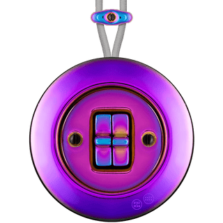 PORCELAIN KATY PATY COLONA ROUND SURFACE MOUNTED DOUBLE TOGGLE BUTTON SWITCH VIOLEDO - DYKE & DEAN