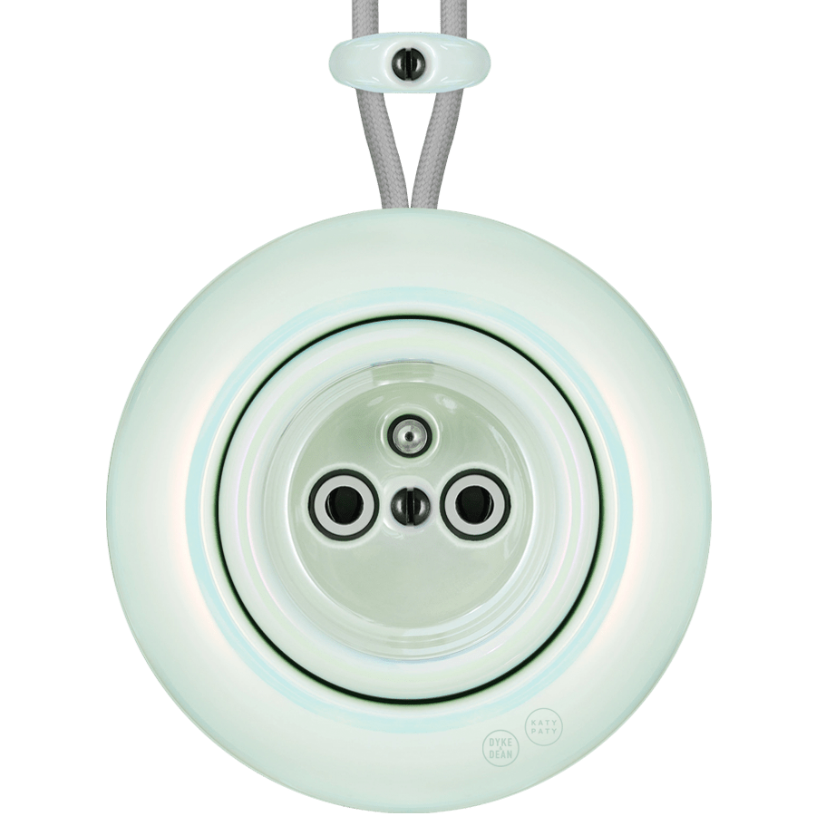 PORCELAIN KATY PATY COLONA ROUND SURFACE MOUNTED EURO SOCKET CONCHA - DYKE & DEAN