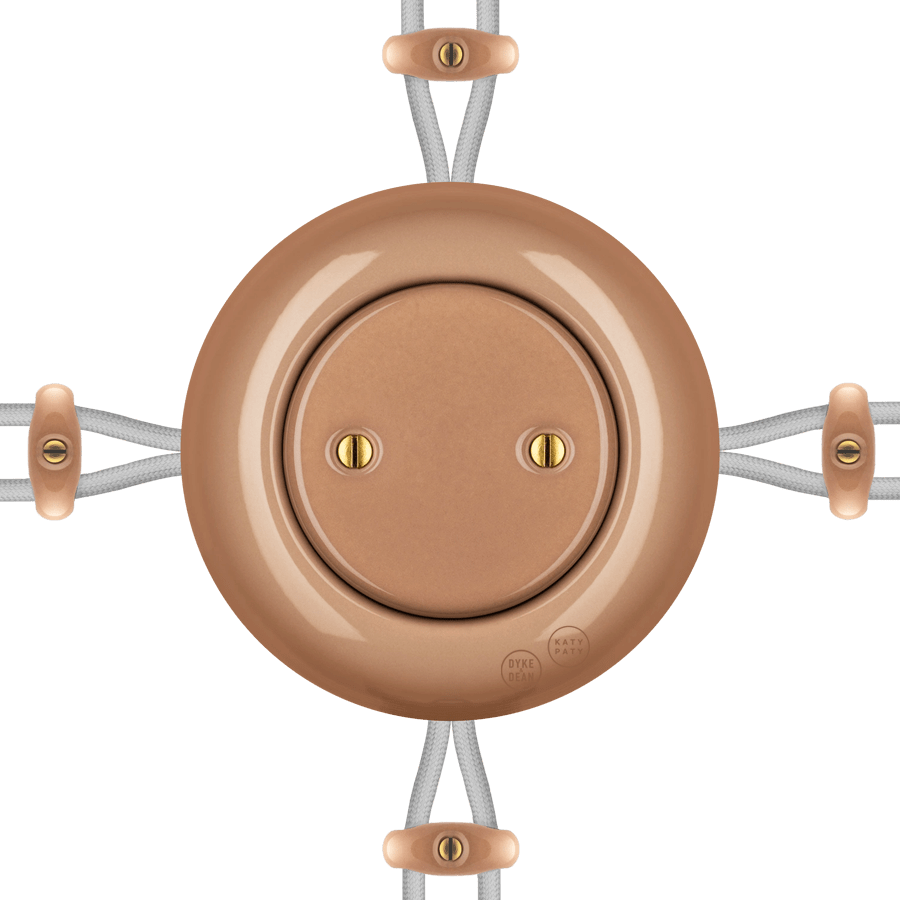 PORCELAIN KATY PATY COLONA ROUND SURFACE MOUNTED JUNCTION BOX DERMA - DYKE & DEAN