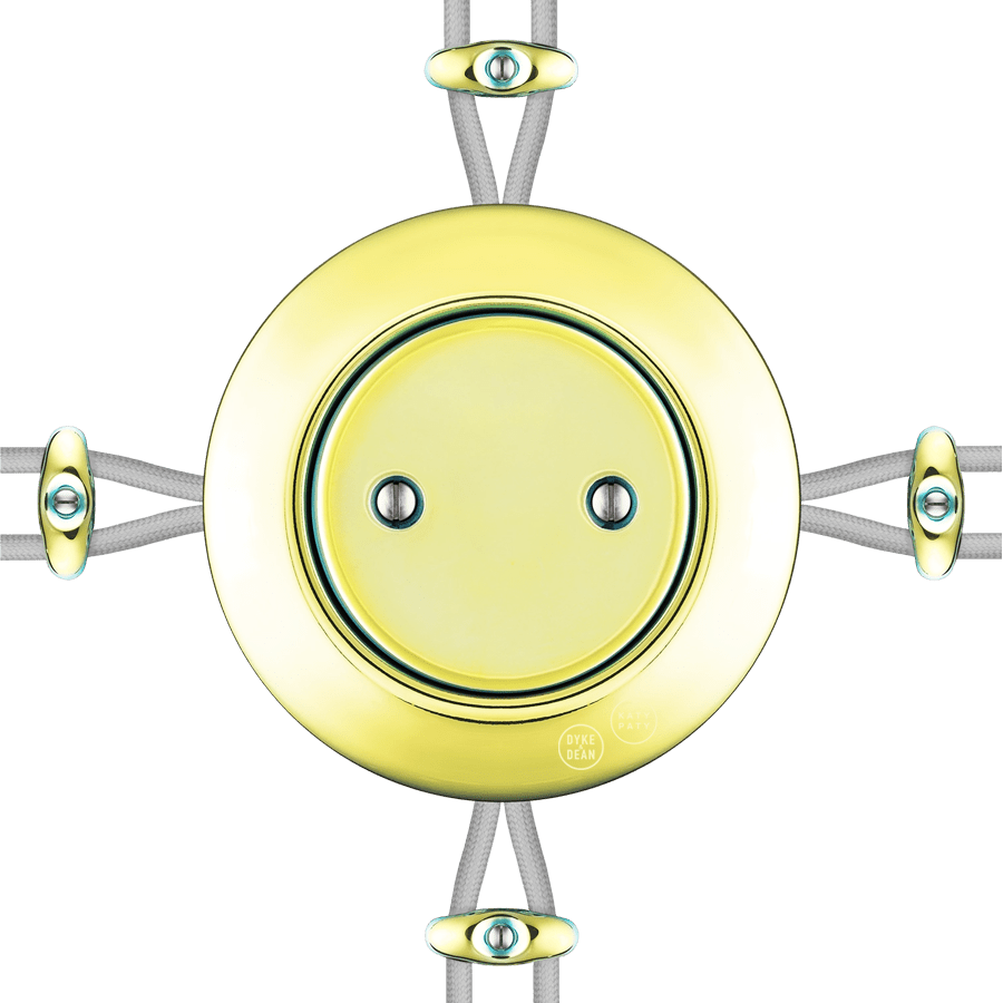 PORCELAIN KATY PATY COLONA ROUND SURFACE MOUNTED JUNCTION BOX LUCEDO - DYKE & DEAN