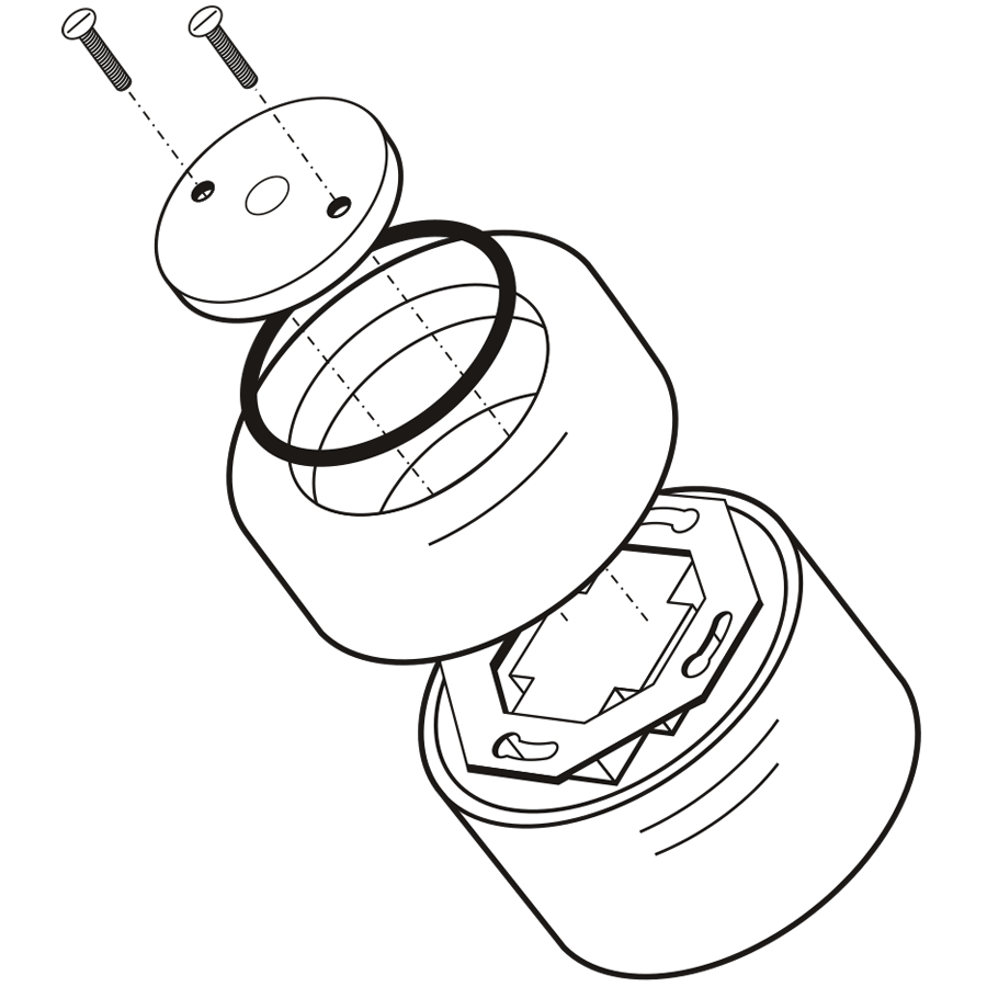 PORCELAIN KATY PATY COLONA ROUND SURFACE MOUNTED JUNCTION BOX MATTE WHITE - DYKE & DEAN