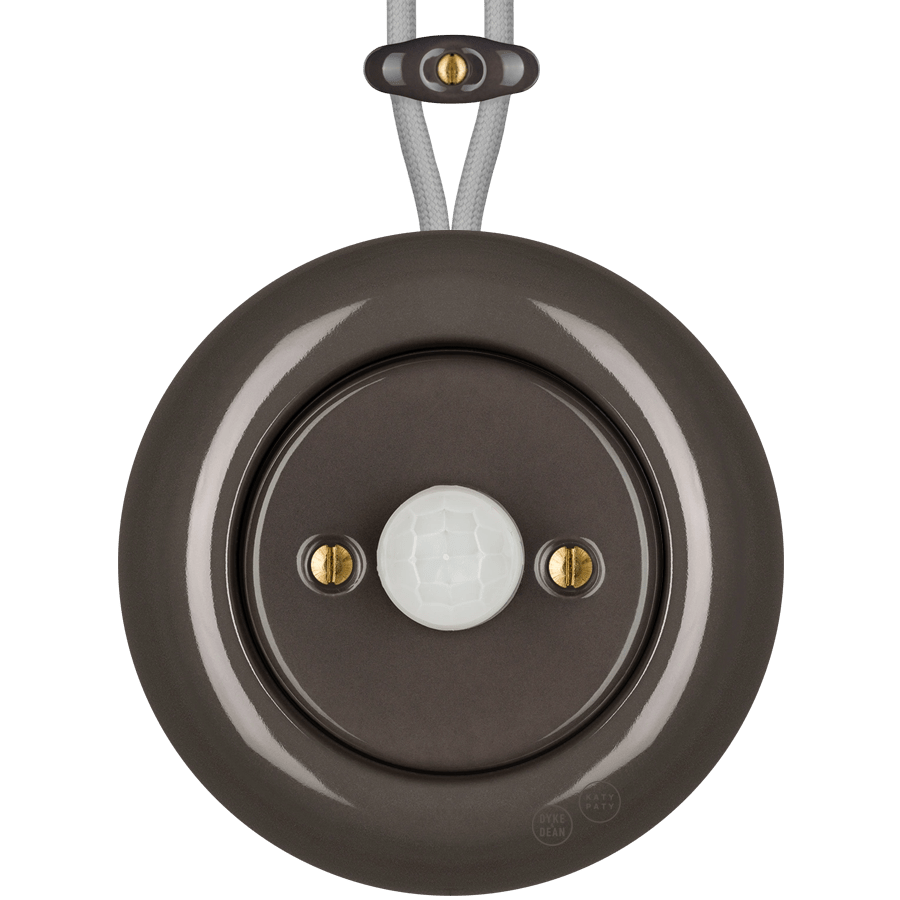 PORCELAIN KATY PATY COLONA ROUND SURFACE MOUNTED MOTION SENSOR BROWN - DYKE & DEAN
