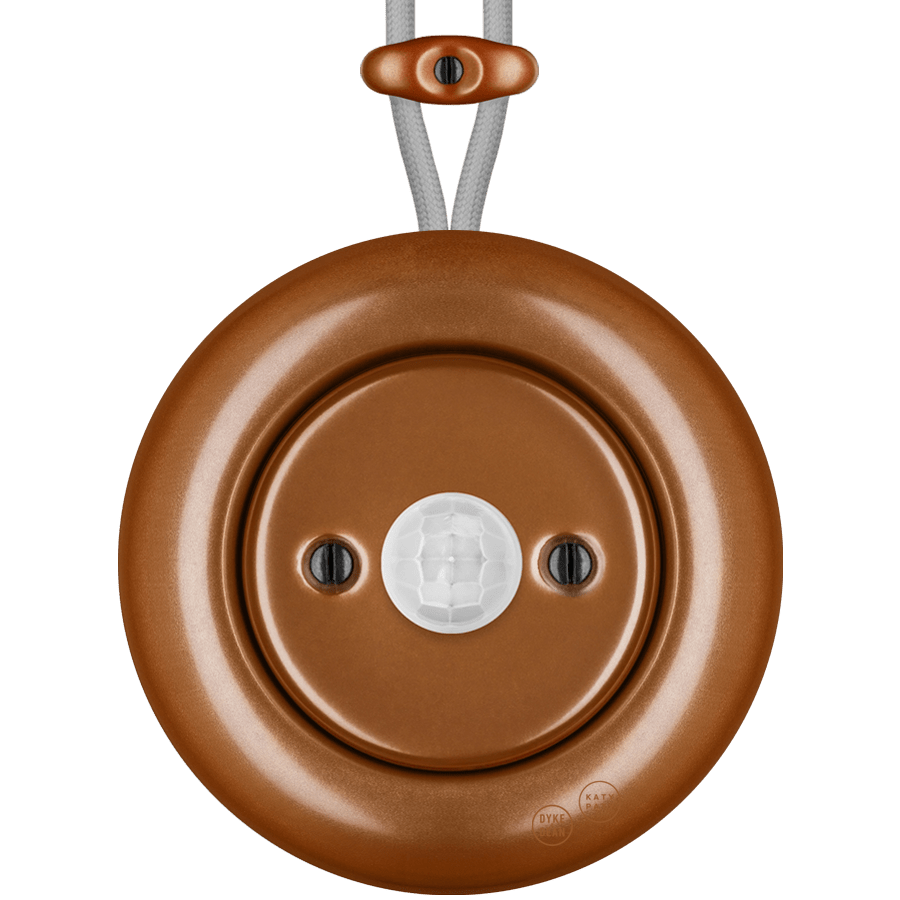 PORCELAIN KATY PATY COLONA ROUND SURFACE MOUNTED MOTION SENSOR COPPER - DYKE & DEAN