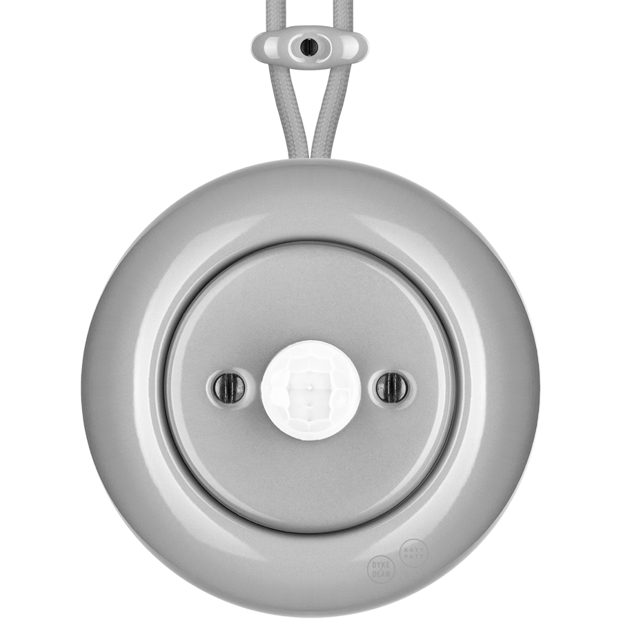 PORCELAIN KATY PATY COLONA ROUND SURFACE MOUNTED MOTION SENSOR GREY - DYKE & DEAN