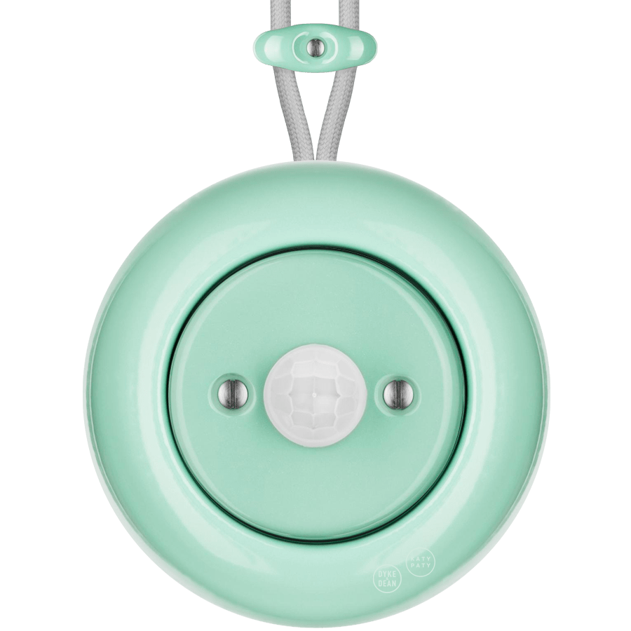 PORCELAIN KATY PATY COLONA ROUND SURFACE MOUNTED MOTION SENSOR MINT GREEN - DYKE & DEAN