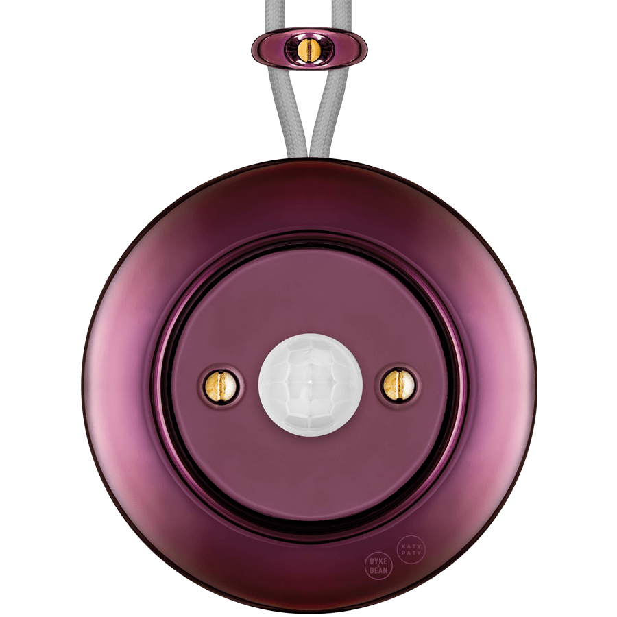 PORCELAIN KATY PATY COLONA ROUND SURFACE MOUNTED MOTION SENSOR PURPLE - DYKE & DEAN
