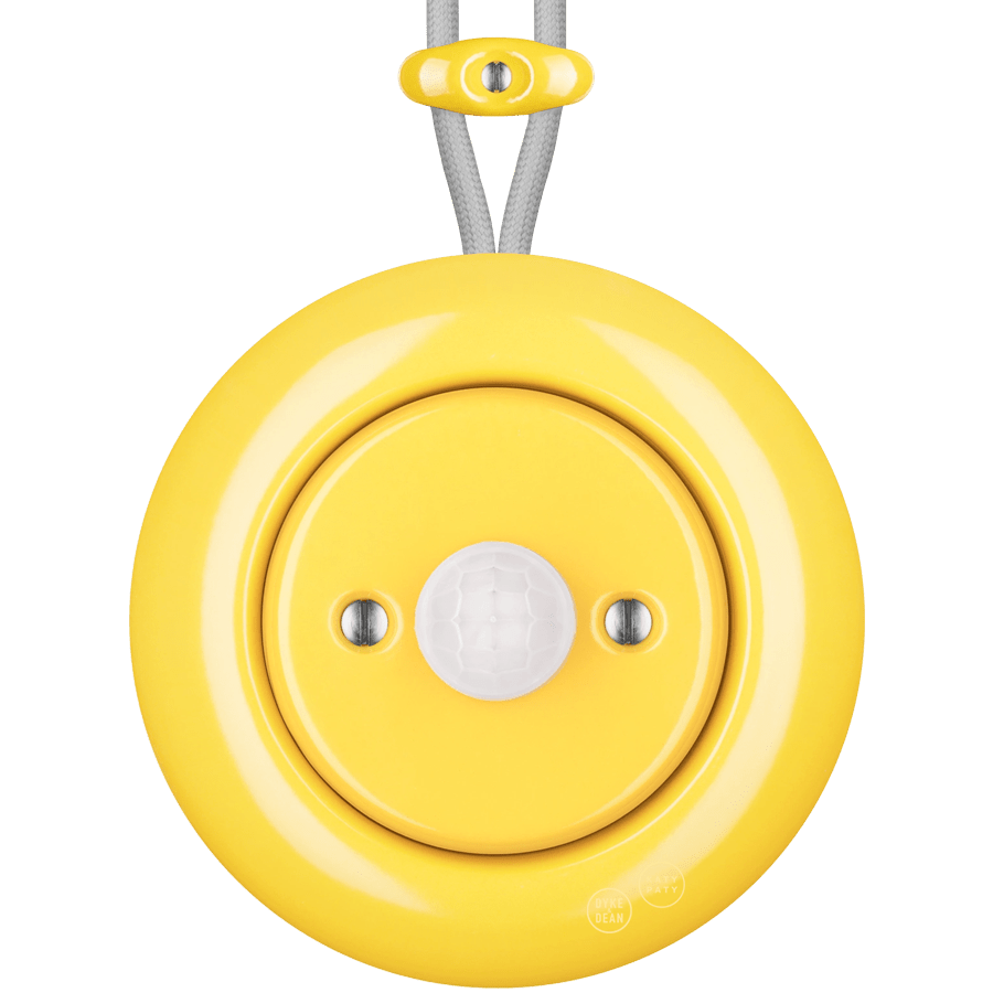 PORCELAIN KATY PATY COLONA ROUND SURFACE MOUNTED MOTION SENSOR YELLOW - DYKE & DEAN