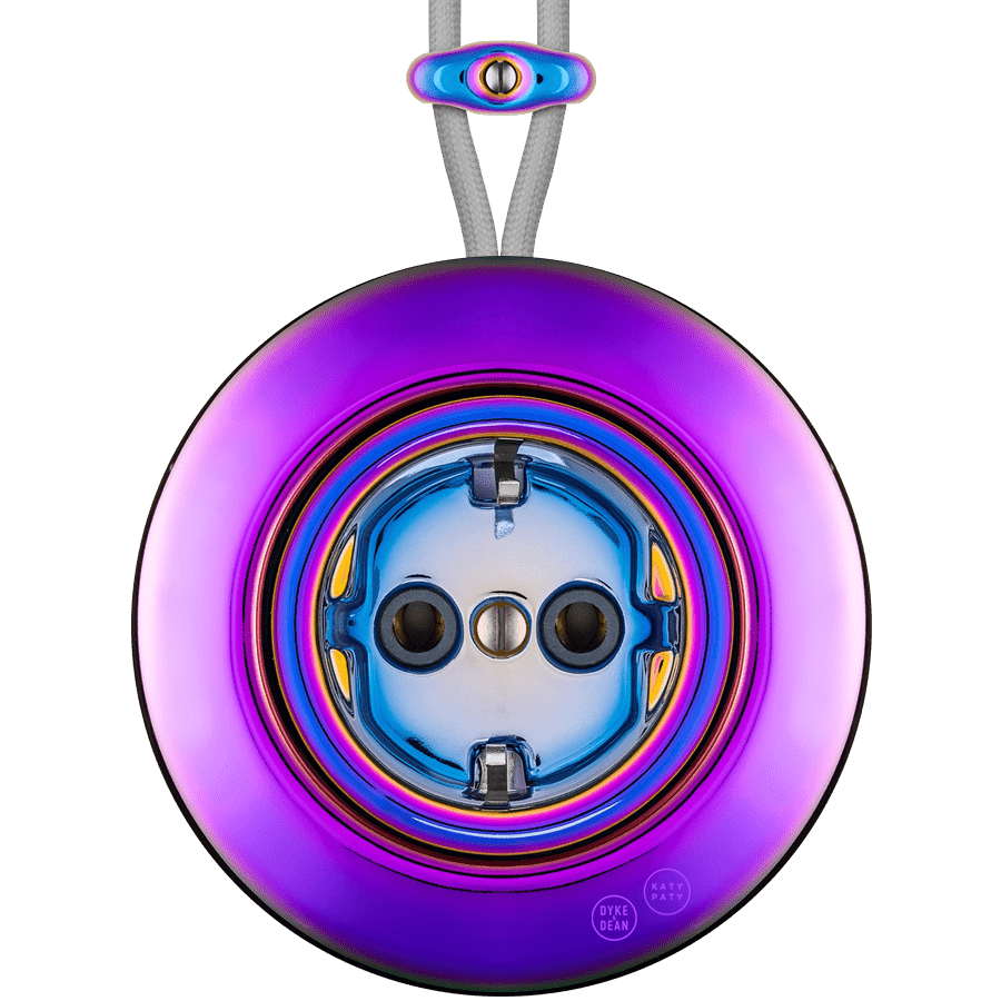 PORCELAIN KATY PATY COLONA ROUND SURFACE MOUNTED SCHUKO SOCKET VIOLEDO - DYKE & DEAN