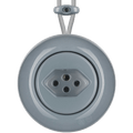 PORCELAIN KATY PATY COLONA ROUND SURFACE MOUNTED SWISS SOCKET ASH GREY - DYKE & DEAN