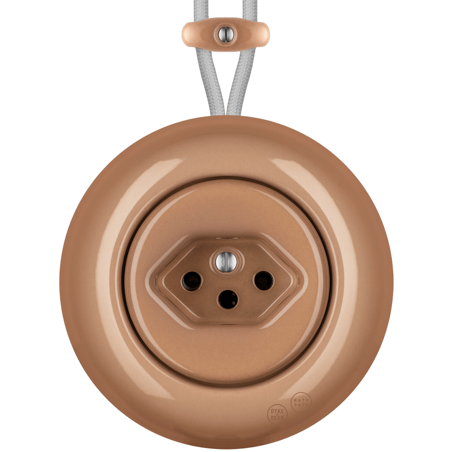 PORCELAIN KATY PATY COLONA ROUND SURFACE MOUNTED SWISS SOCKET DERMA - DYKE & DEAN