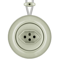 PORCELAIN KATY PATY COLONA ROUND SURFACE MOUNTED SWISS SOCKET GREY GREEN - DYKE & DEAN