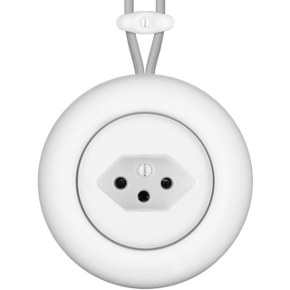PORCELAIN KATY PATY COLONA ROUND SURFACE MOUNTED SWISS SOCKET MATTE WHITE - DYKE & DEAN
