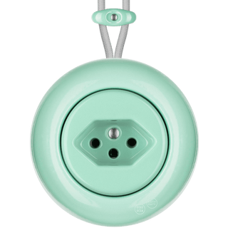 PORCELAIN KATY PATY COLONA ROUND SURFACE MOUNTED SWISS SOCKET MINT GREEN - DYKE & DEAN