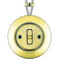 PORCELAIN KATY PATY COLONA ROUND SURFACE MOUNTED TOGGLE BUTTON SWITCH LUCEDO - DYKE & DEAN