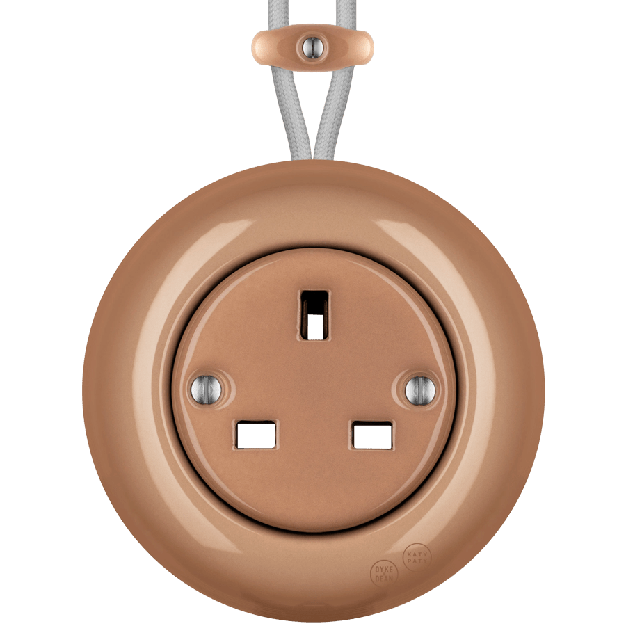 PORCELAIN KATY PATY COLONA ROUND SURFACE MOUNTED UK SOCKET DERMA - DYKE & DEAN