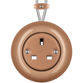 PORCELAIN KATY PATY COLONA ROUND SURFACE MOUNTED UK SOCKET DERMA - DYKE & DEAN
