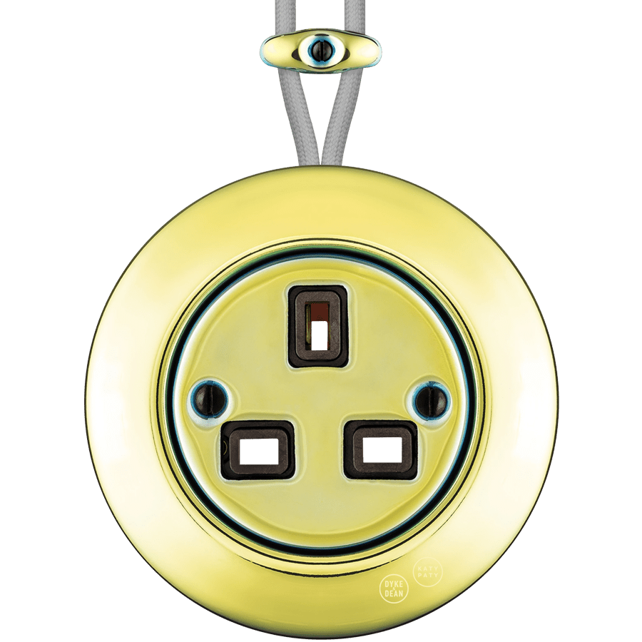 PORCELAIN KATY PATY COLONA ROUND SURFACE MOUNTED UK SOCKET LUCEDO - DYKE & DEAN