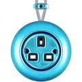 PORCELAIN KATY PATY COLONA ROUND SURFACE MOUNTED UK SOCKET SKY BLUE - DYKE & DEAN