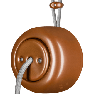 PORCELAIN ROUND SURFACE MOUNTED CABLE GLAND SOCKET COPPER - DYKE & DEAN
