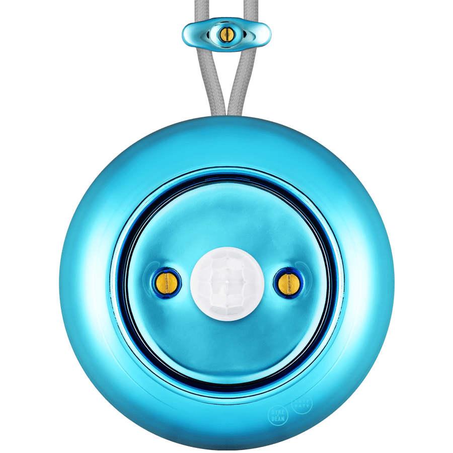 PORCELAIN ROUND SURFACE MOUNTED MOTION SENSOR SKY BLUE - DYKE & DEAN