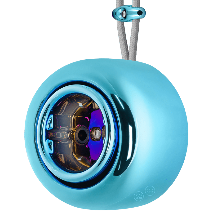 PORCELAIN ROUND SURFACE MOUNTED SCHUKO SOCKET SKY BLUE - DYKE & DEAN