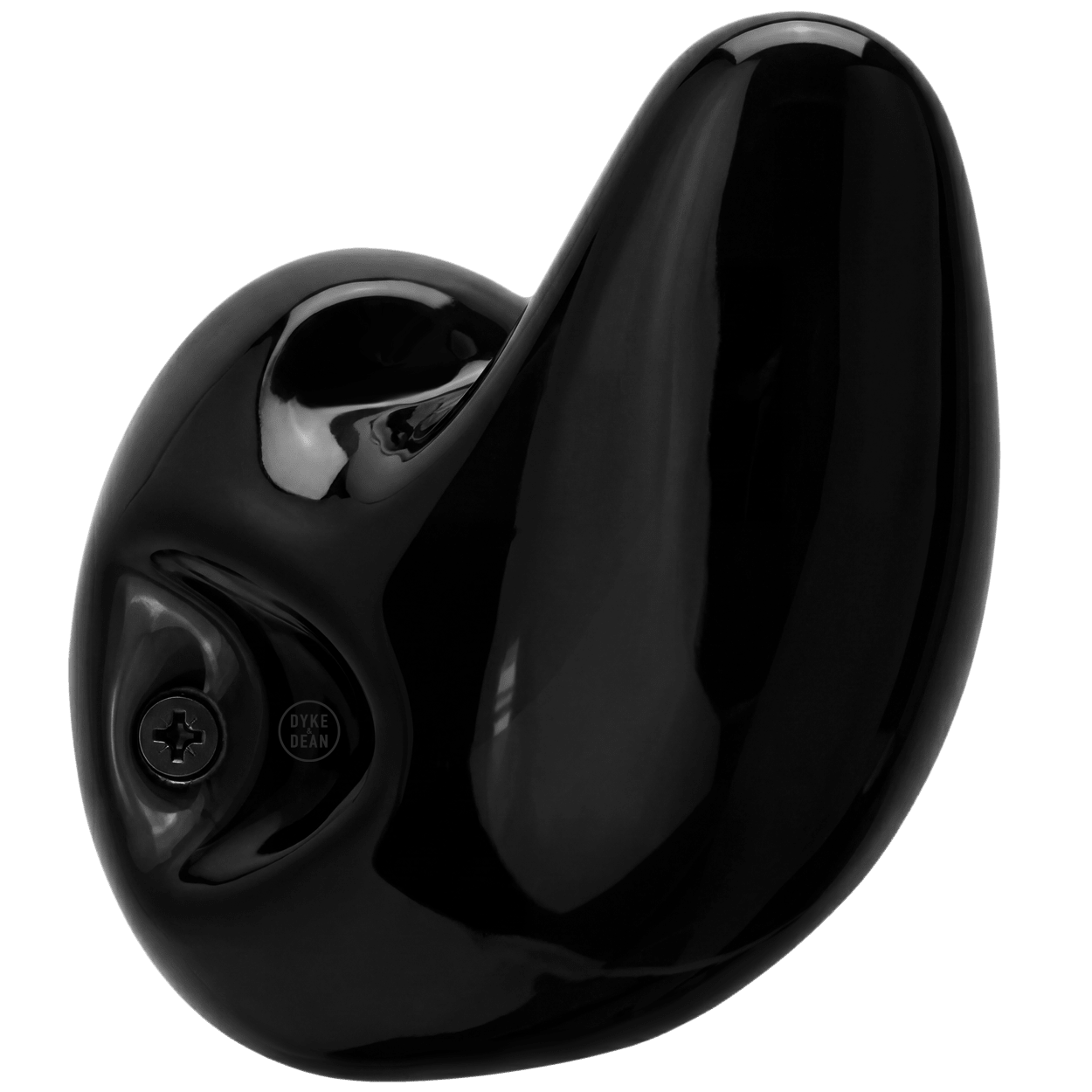 PORCELAIN TUSK WALL HOOK BLACK - DYKE & DEAN