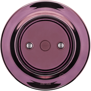 PORCELAIN WALL END PLUG SOCKET PURPLE - DYKE & DEAN