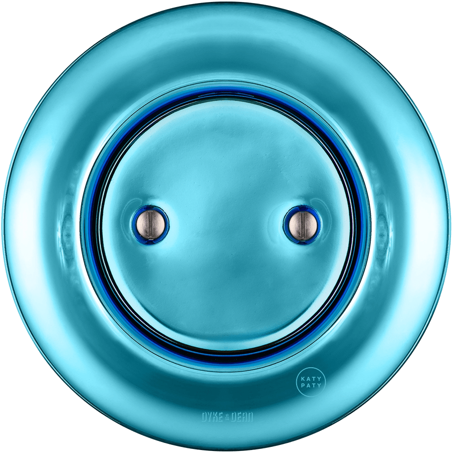 PORCELAIN WALL END PLUG SOCKET SKY BLUE - DYKE & DEAN