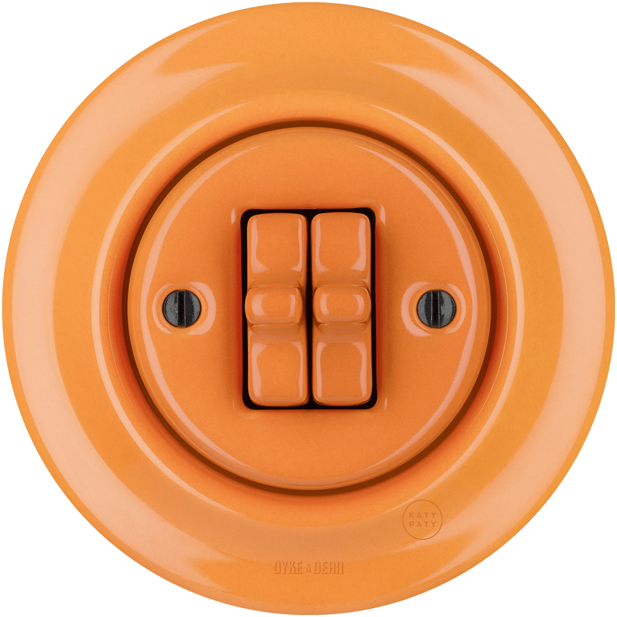 PORCELAIN WALL LIGHT SWITCH CARROT 2 TOGGLE - DYKE & DEAN