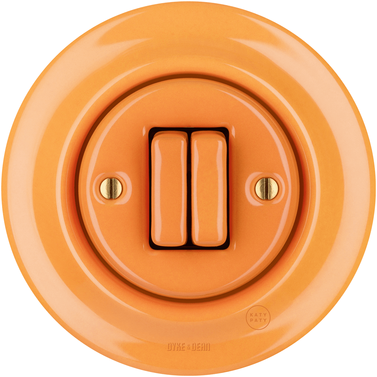 PORCELAIN WALL LIGHT SWITCH CARROT DOUBLE - DYKE & DEAN