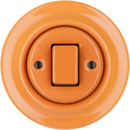 PORCELAIN WALL LIGHT SWITCH CARROT FAT BUTTON - DYKE & DEAN