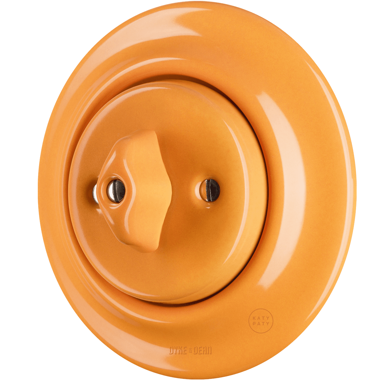 PORCELAIN WALL LIGHT SWITCH CARROT ROTARY - DYKE & DEAN