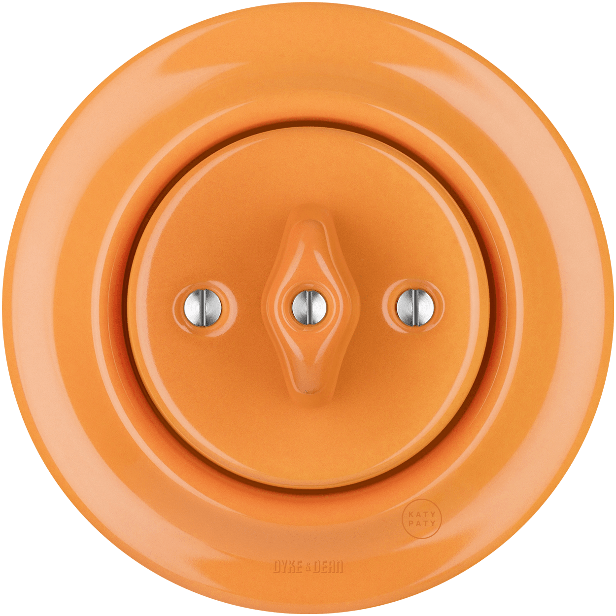 PORCELAIN WALL LIGHT SWITCH CARROT ROTARY - DYKE & DEAN