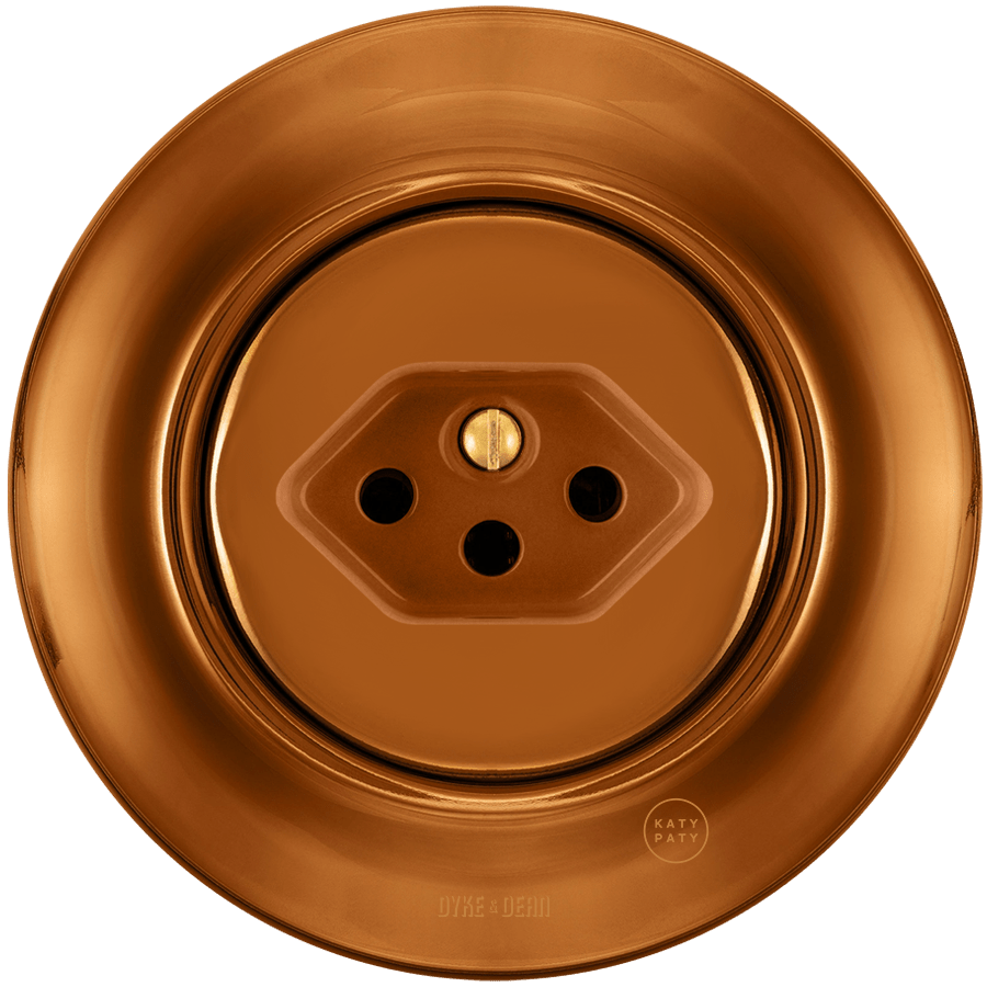 PORCELAIN WALL MOUNTED SWISS SOCKET BRONZE - DYKE & DEAN