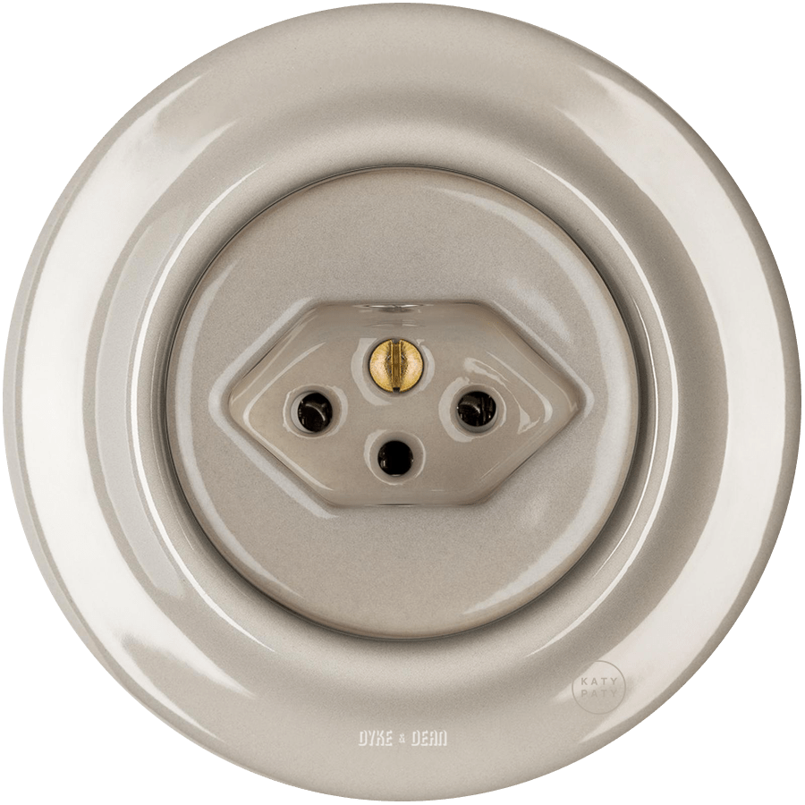 PORCELAIN WALL MOUNTED SWISS SOCKET CAPPUCCINO - DYKE & DEAN