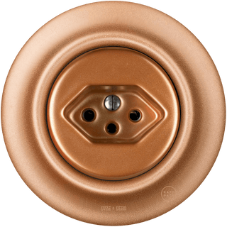 PORCELAIN WALL MOUNTED SWISS SOCKET COPPER - DYKE & DEAN