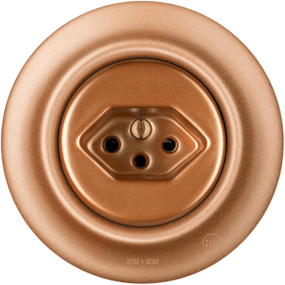PORCELAIN WALL MOUNTED SWISS SOCKET COPPER - DYKE & DEAN
