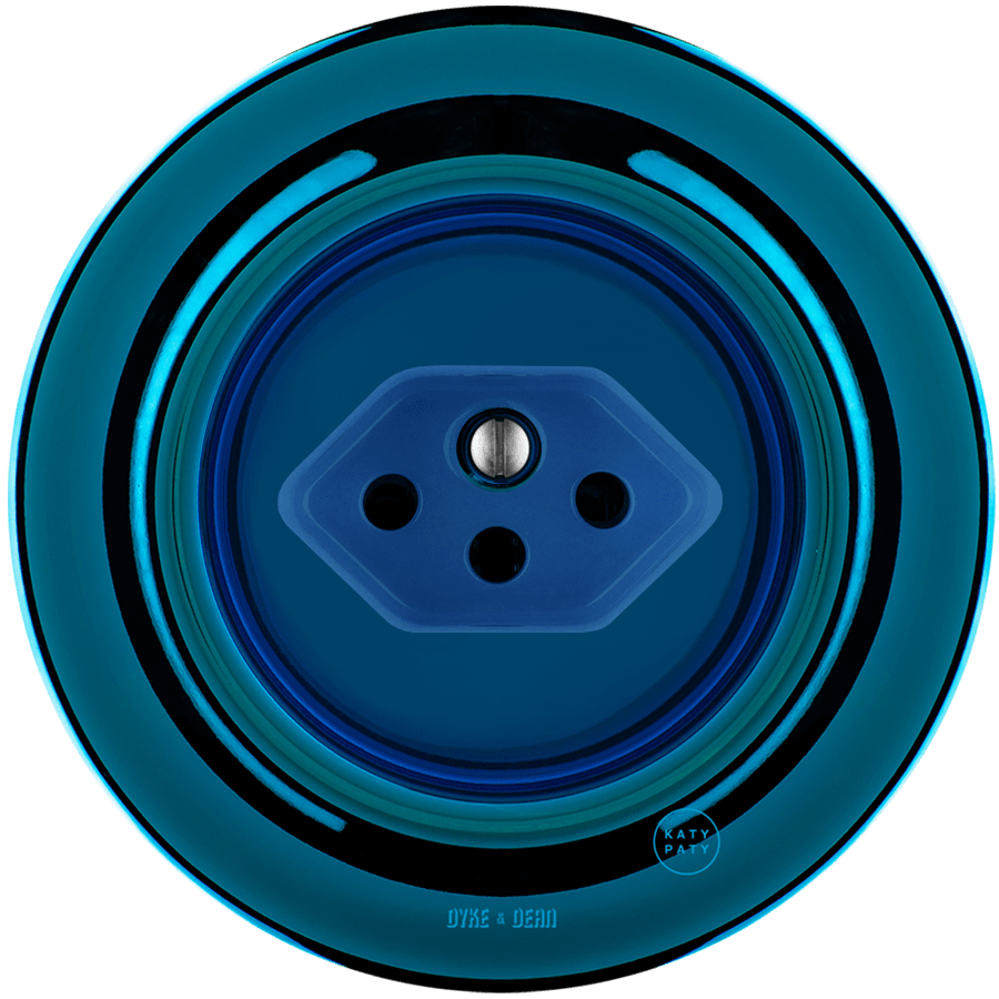 PORCELAIN WALL MOUNTED SWISS SOCKET DARK BLUE - DYKE & DEAN