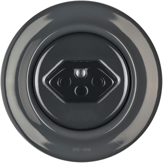 PORCELAIN WALL MOUNTED SWISS SOCKET DARK GREY - DYKE & DEAN