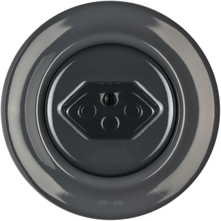 PORCELAIN WALL MOUNTED SWISS SOCKET DARK GREY - DYKE & DEAN