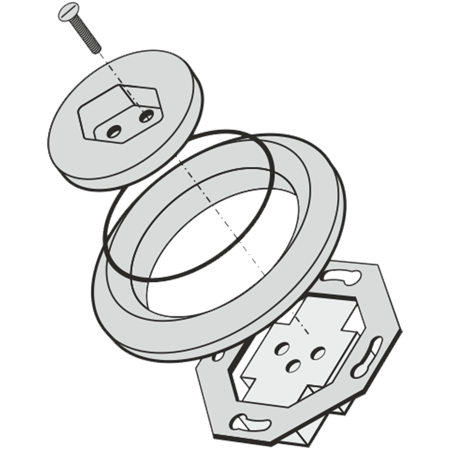 PORCELAIN WALL MOUNTED SWISS SOCKET DERMA - DYKE & DEAN