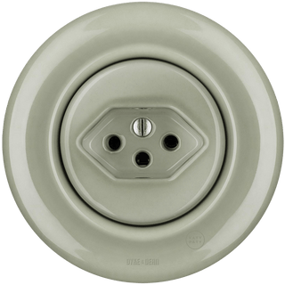 PORCELAIN WALL MOUNTED SWISS SOCKET GREY GREEN - DYKE & DEAN