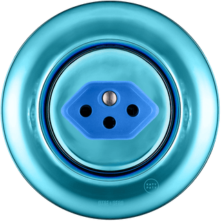 PORCELAIN WALL MOUNTED SWISS SOCKET SKY BLUE - DYKE & DEAN