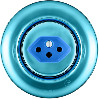 PORCELAIN WALL MOUNTED SWISS SOCKET SKY BLUE - DYKE & DEAN