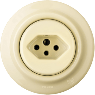 PORCELAIN WALL MOUNTED SWISS SOCKET VANILLA - DYKE & DEAN