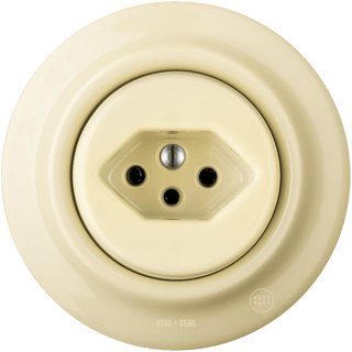PORCELAIN WALL MOUNTED SWISS SOCKET VANILLA - DYKE & DEAN